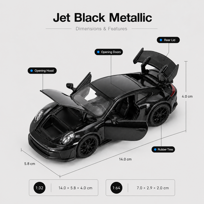 911GT3 Jet Black Metallic