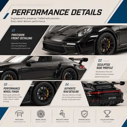 911GT3 Jet Black Metallic