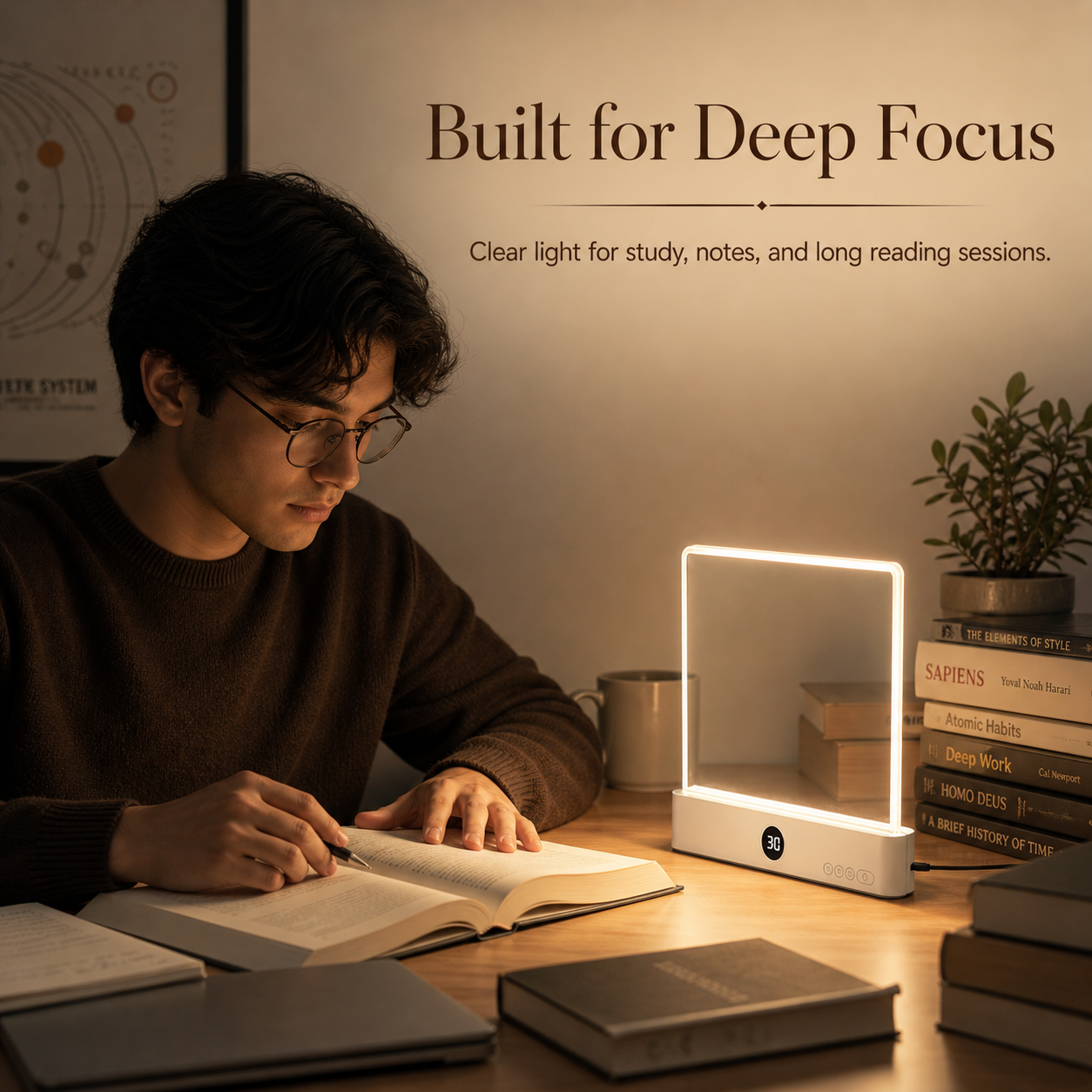 Acrylic Book Light – Portable Reading Lamp