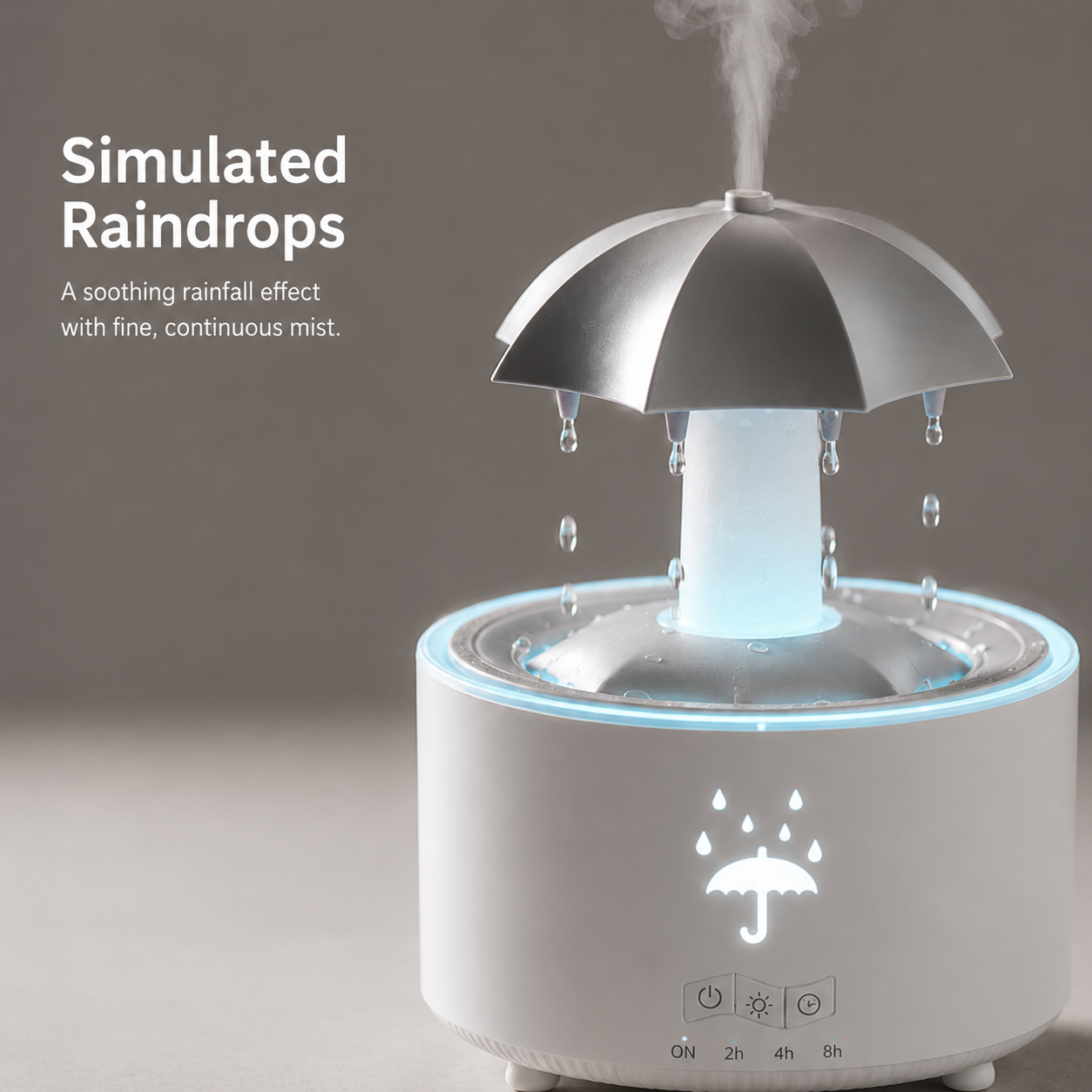 Auré Mist Diffuser with Rainfall Mist & Colorful Light