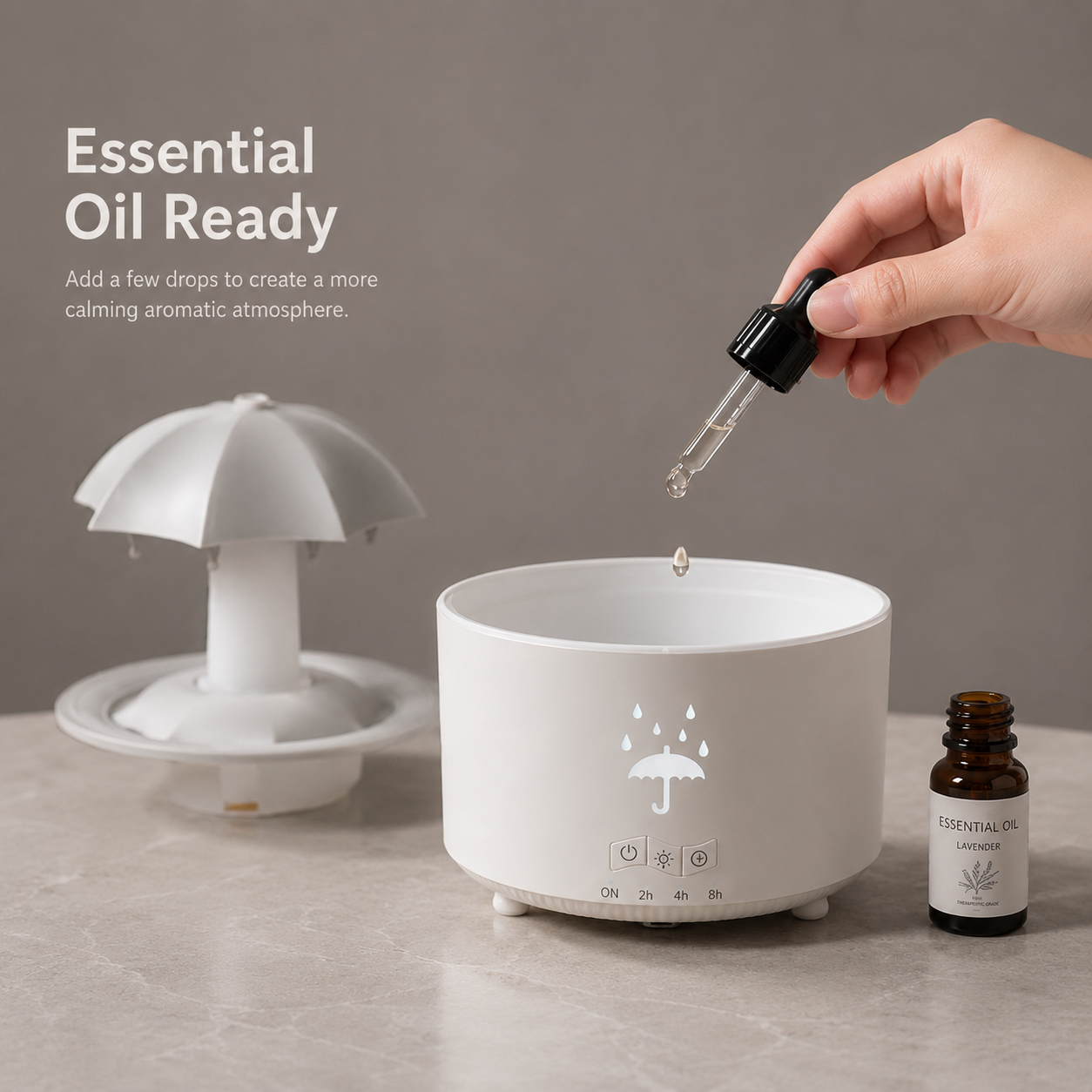 Auré Mist Diffuser with Rainfall Mist & Colorful Light