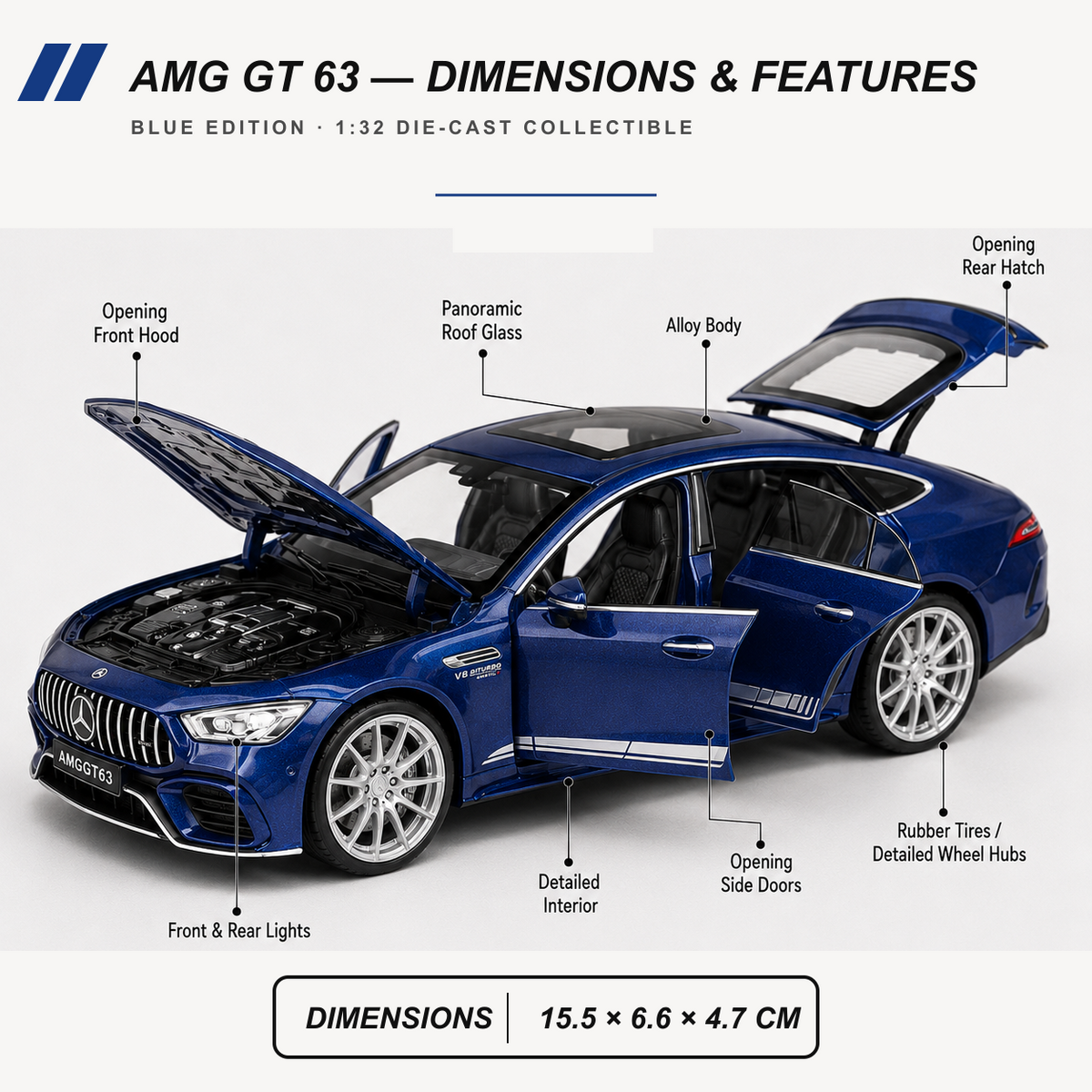 Mercedes-AMG GT 63 Blue Edition — dimensions and features