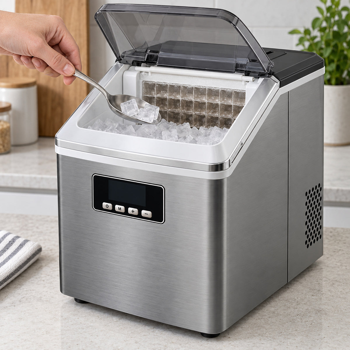 Ashton IceCubemaker — ice collection moment