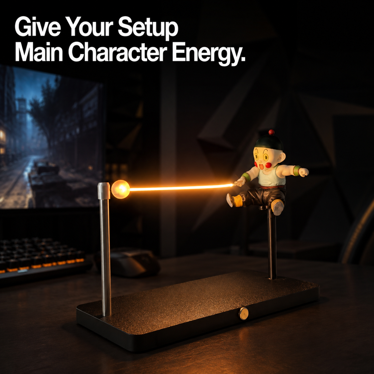 Chiaotzu Amber Energy Lamp gaming view.