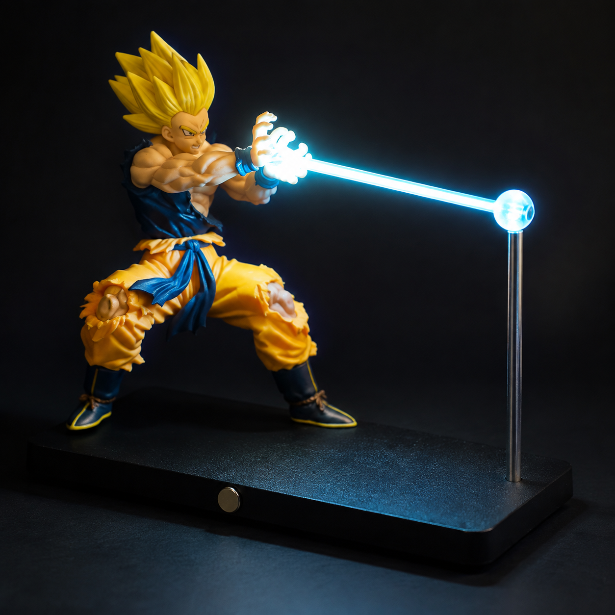 Super Saiyan Goku Blue Energy Lamp beam detail view.