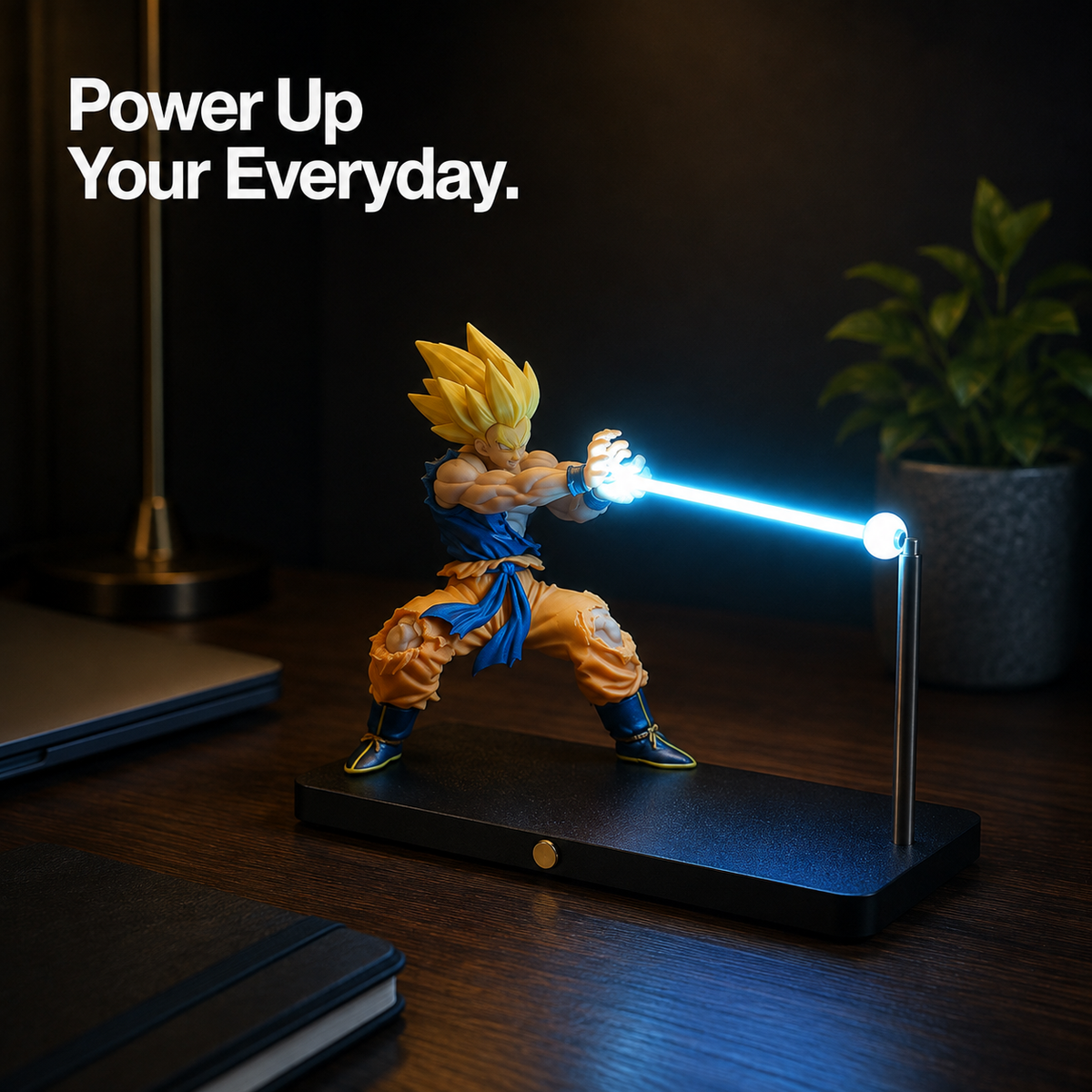 goku blue desk collectible energy lamp.