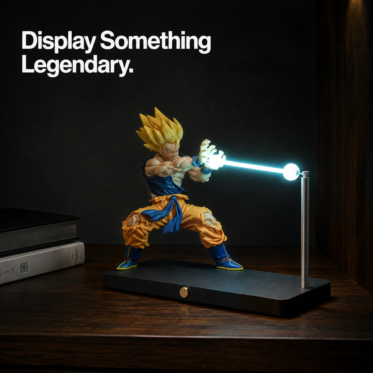goku blue shelf collectible energy lamp.