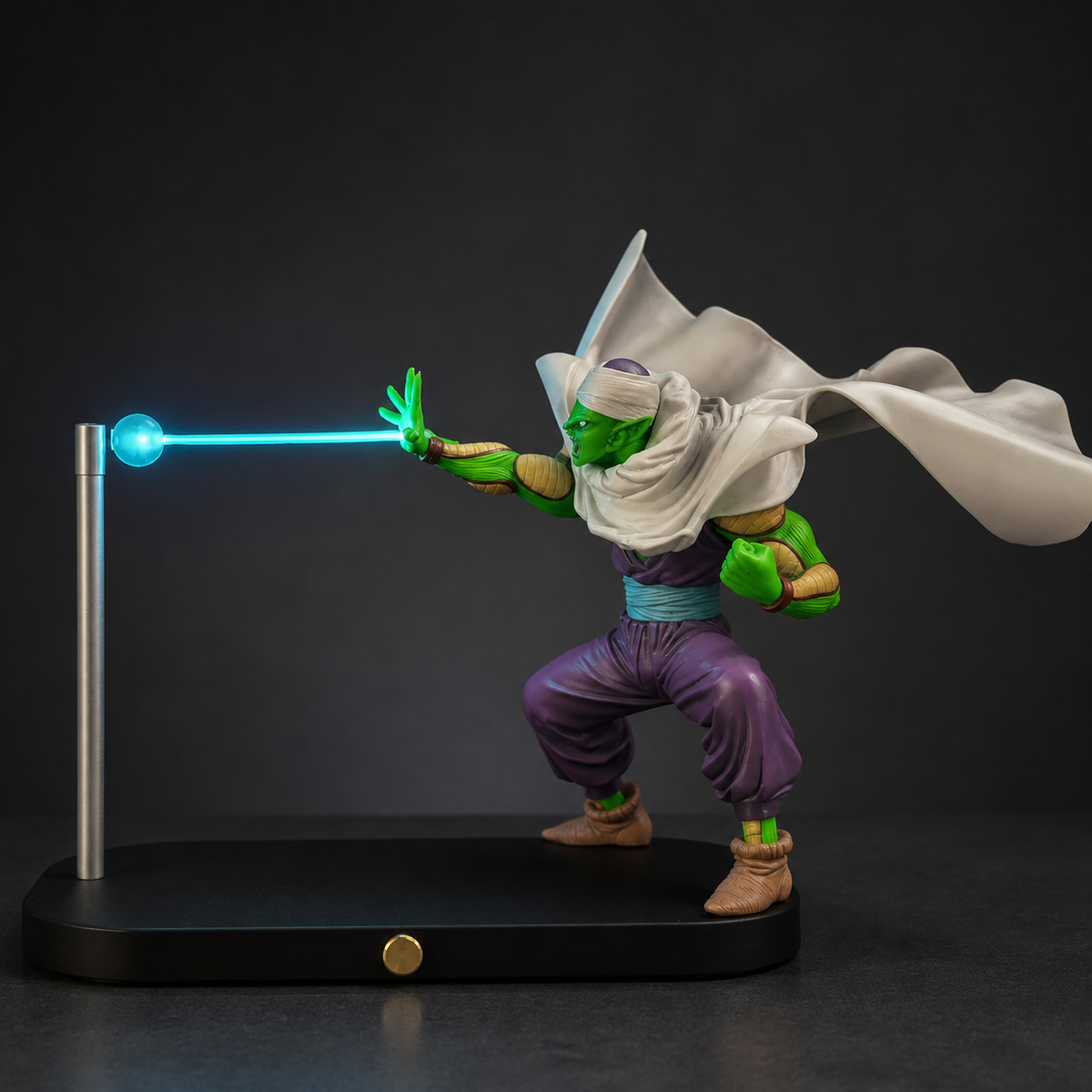 Piccolo Blue Energy Lamp studio angle view.