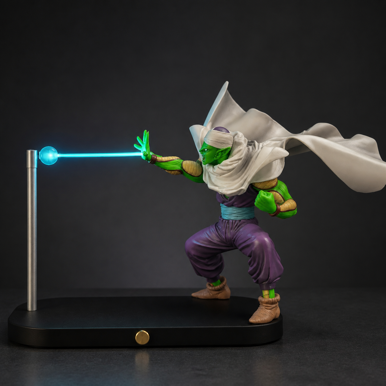Piccolo Blue Energy Lamp studio angle view.