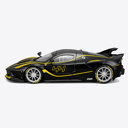 Ferrari FXX K Black and Yellow #44 side profile