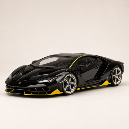 LP770 1:18 alloy model in black — hero