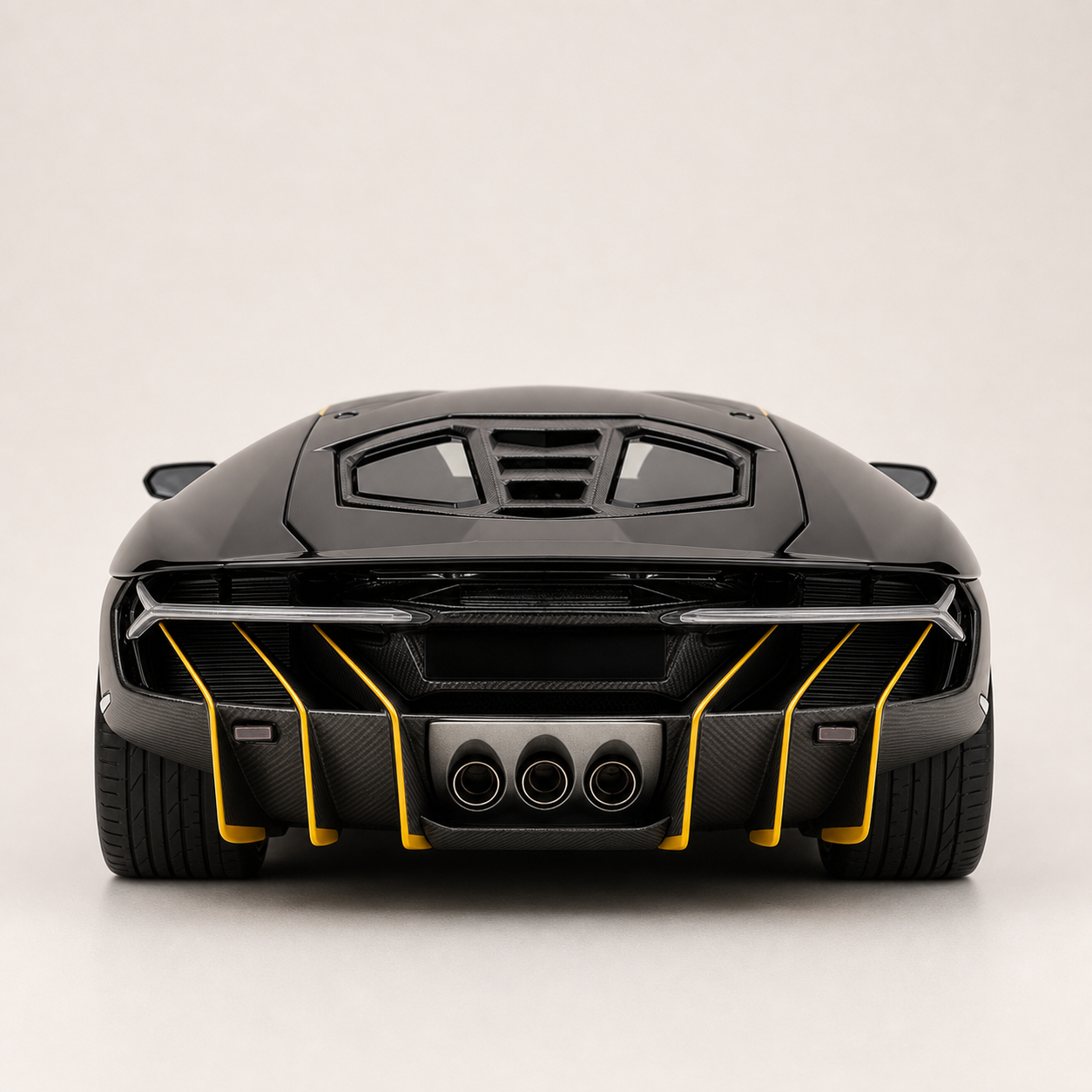 LP770 1:18 alloy model in black — rear