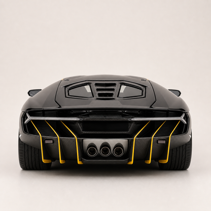 LP770 1:18 alloy model in black — rear