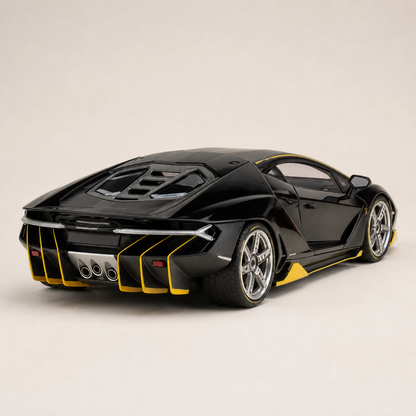 LP770 1:18 alloy model in black — rear three quarter