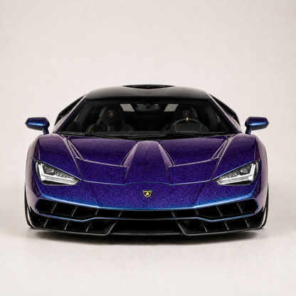 LP770 1:18 alloy model in purple — front