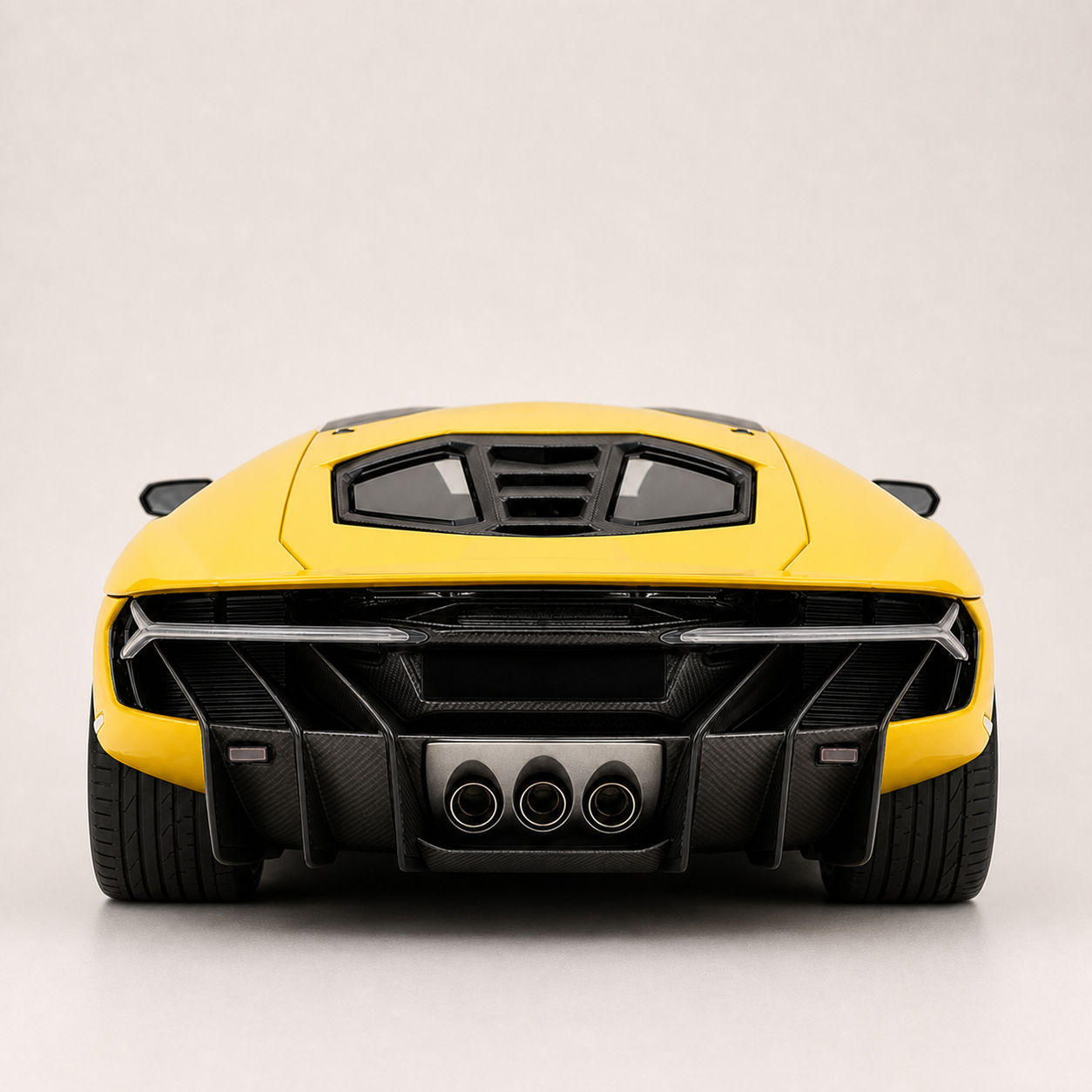LP770 1:18 alloy model in yellow — rear
