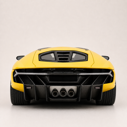 LP770 1:18 alloy model in yellow — rear