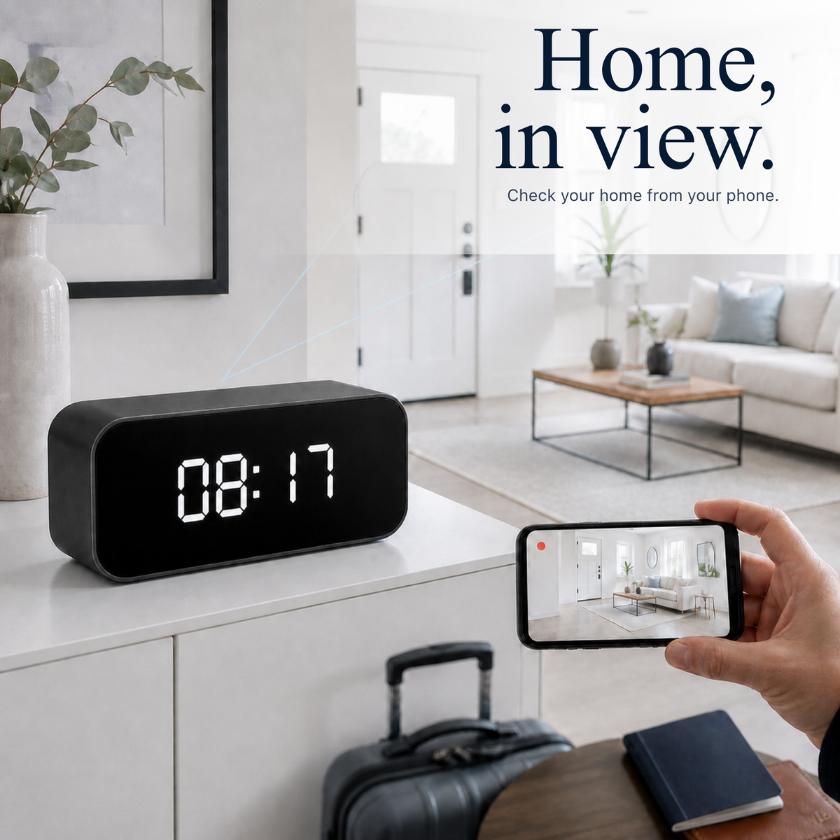 Nextguard live home view checked remotely from a phone while travelling