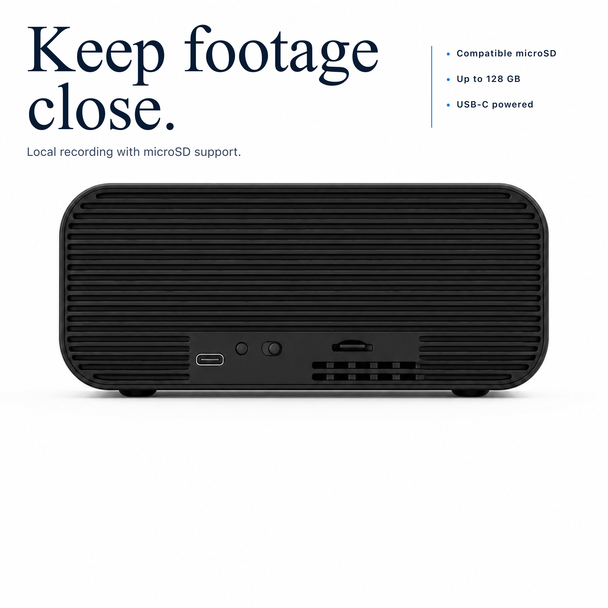 Nextguard security clock local recording with microSD support